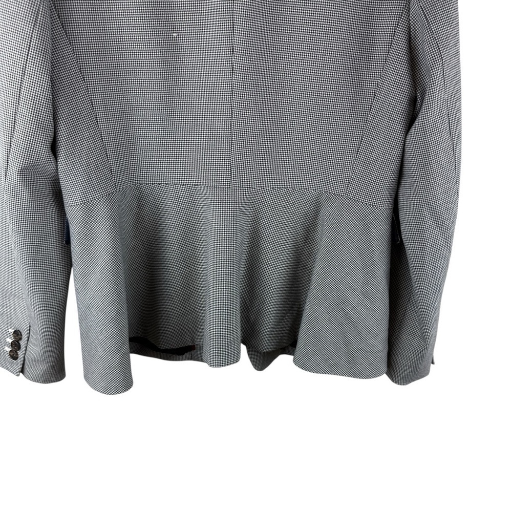 J. Crew Houndstooth Peplum Single Button Blazer Size 8 - Picture 7 of 10